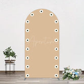 Aperturee - Aperturee Simple White Lace Qulito Lindo Birthday Arch Backdrop